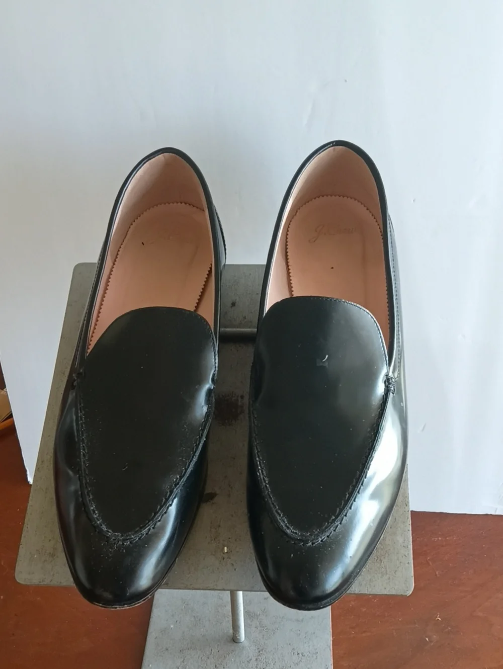 Mens J Crew Black Leather Loafers